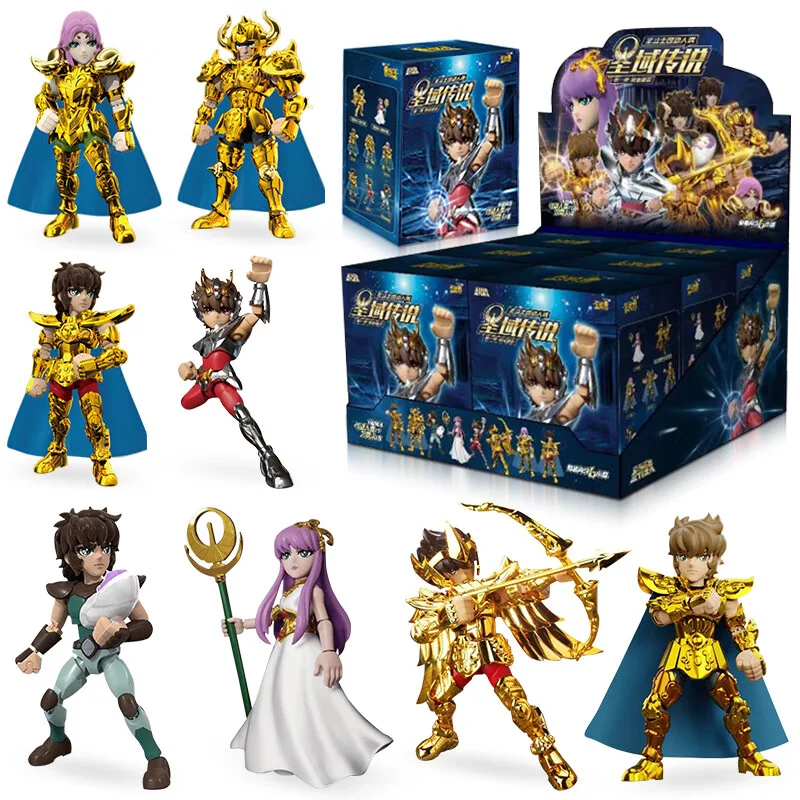W magazynie KAYOU Saint Seiya pudełko z niespodzianką Aiolos Athena Aldebaran Mu Aiolia zmontowane ruchome zabawki modele złoty święty