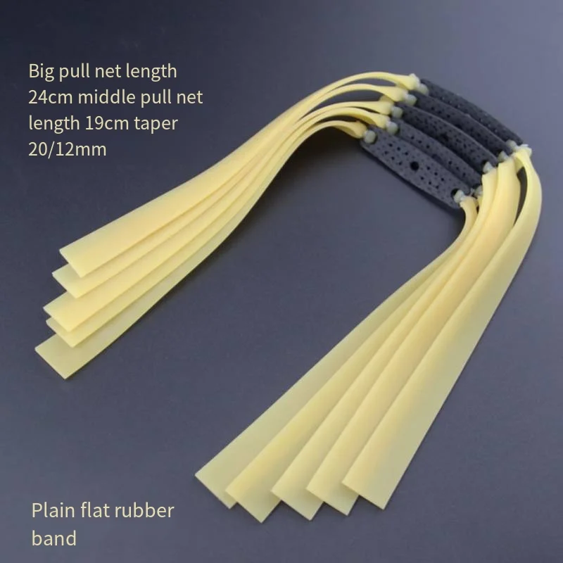 6pcs Slingshot Hunting Rubber Band 0.85-2.0mm High Elasticity Outdoor Catapult Shooting Accessories Strong Flat Rubber Band