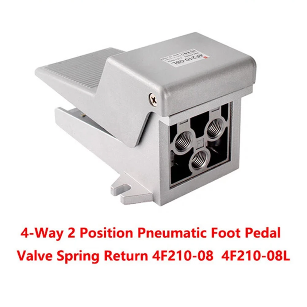 1pc 4 방향 2 위치 공압 풋 페달 밸브 스프링 리턴 4F210-08 4F210-08L 용접 섬유 장비용 풋 스위치