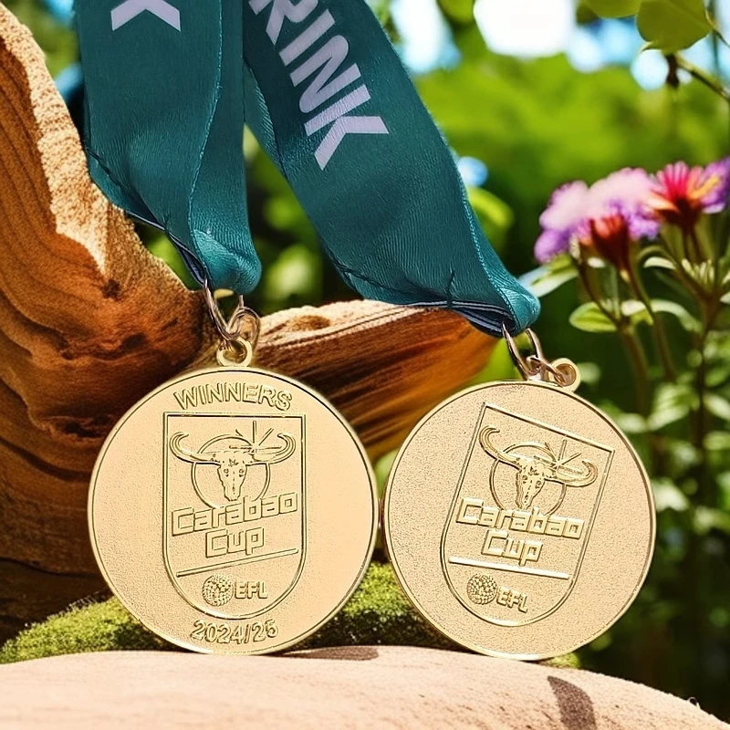 2022-2025 Medalhas dos Campeões da Copa EFL Medalhas dos Ganadores da Copa Carabao Medalhas de Metal Medalha do Campeão de Futebol Lembranças para Fãs