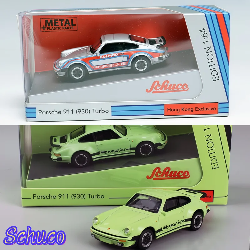 Escala 1:64, Schuco 911 930 Turbo Martini exclusivo de Hong Kong, réplica en miniatura de coche fundido a presión en aleación, para colección de adultos.