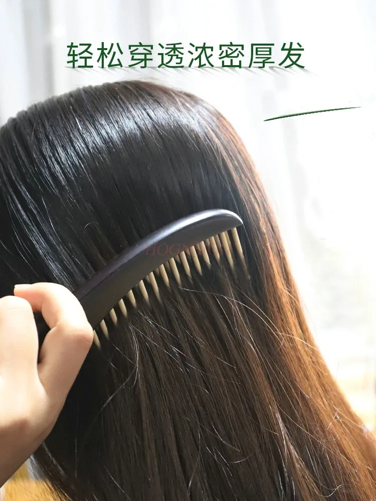 Double row toothed wooden comb for women's long hair portable wooden comb scalp meridian massage comb