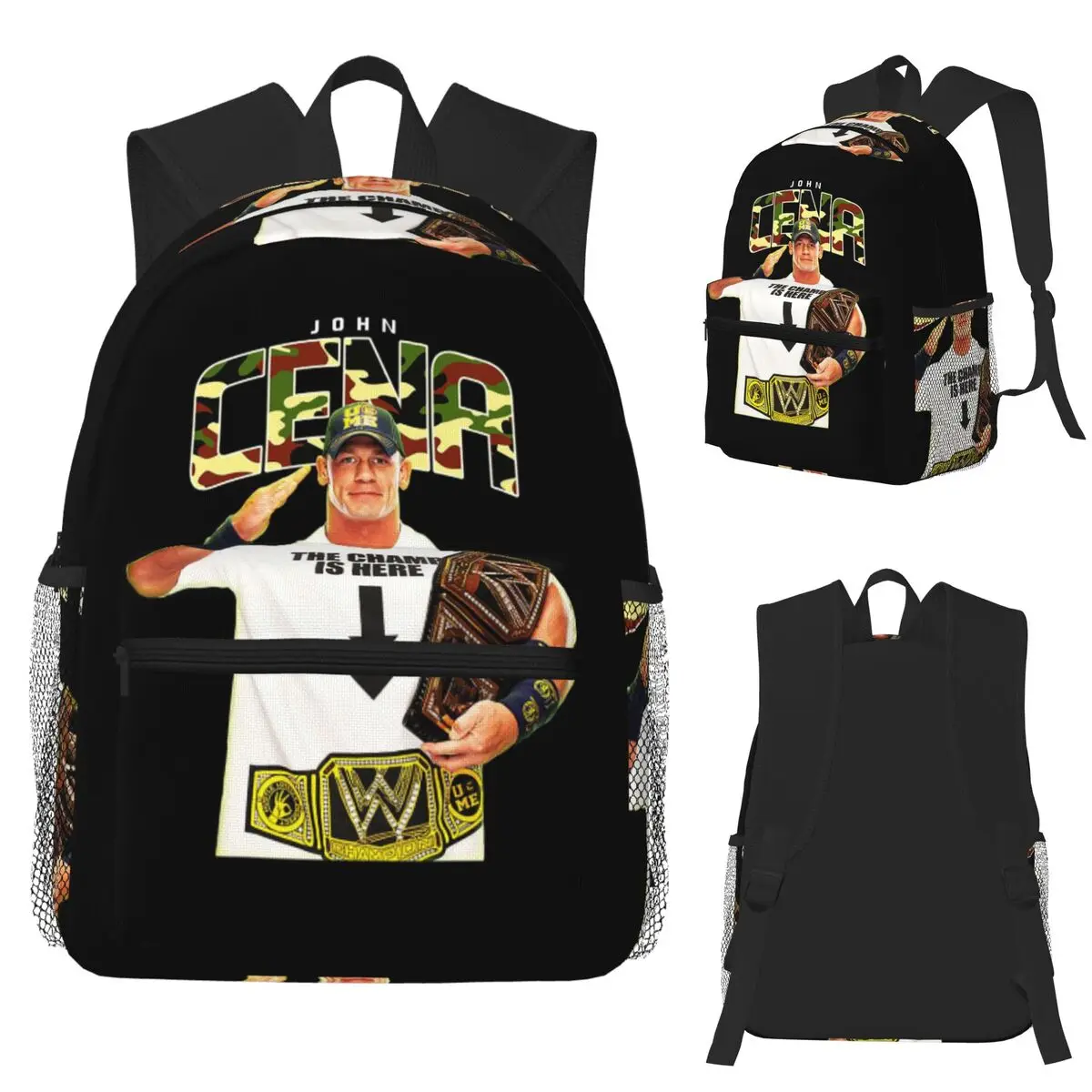 

John Cena Respect Earn It, студенческий рюкзак с героями мультфильмов, школьная сумка, походный дорожный рюкзак для мальчиков и девочек, сумка для книг, сумка на плечо