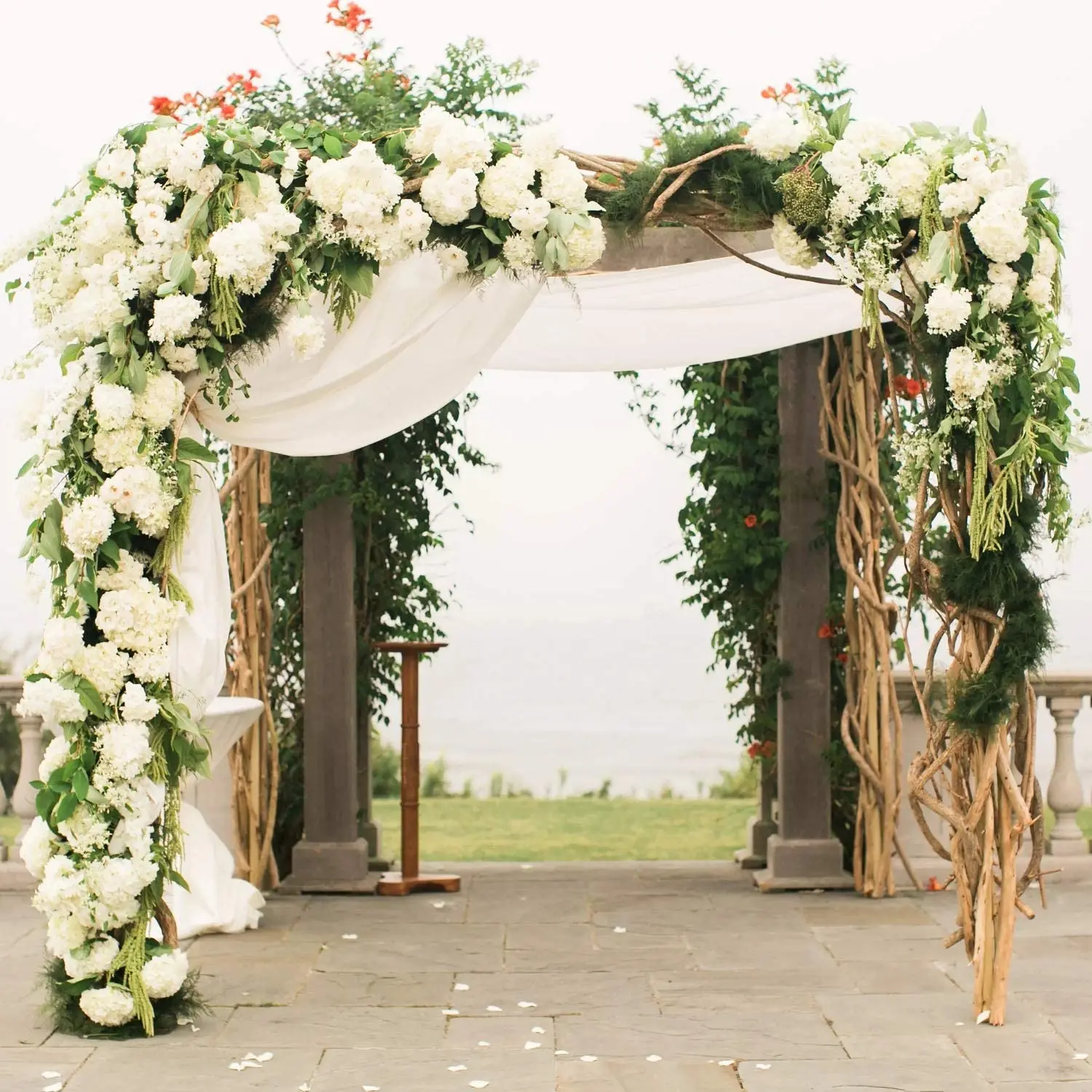 10er-Pack Seiden-Hortensien-Blumen, künstliche Blumenköpfe, volle Hortensien mit Stielen für Hochzeit, Zuhause, Party, Geschäft, Babyparty, Dekoration – Detail 1