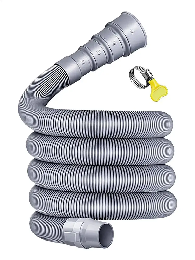 3/4/5m Foldable Caravan Sewer Pipe Kit RV Trailer Sewer Hose With Adjustable Adapter & Clamp Leakproof RV Hose Rv Accessories