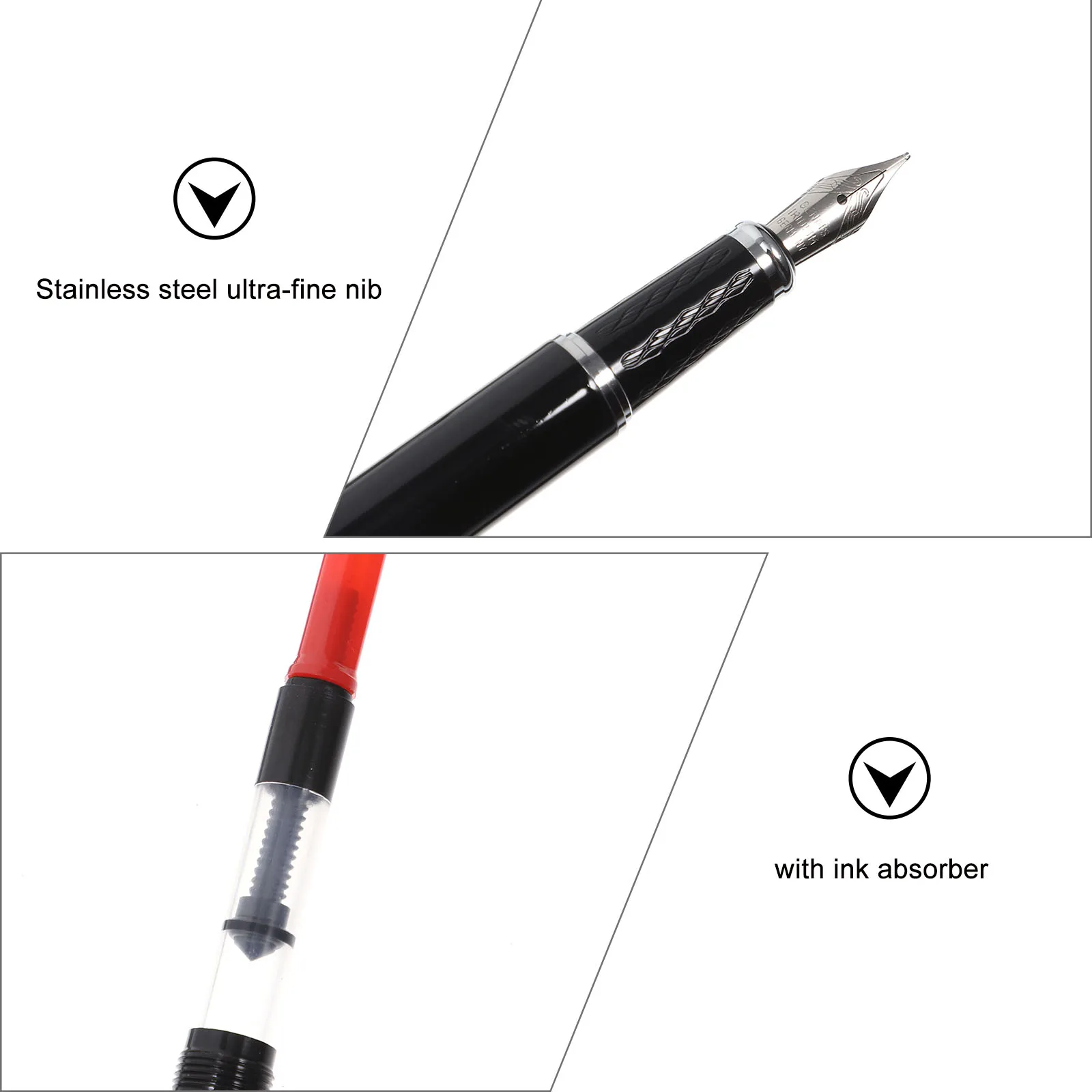 

1pcs Fountain Pen Calligraphy Metal Writing Pens Office Stationery Student for professionals