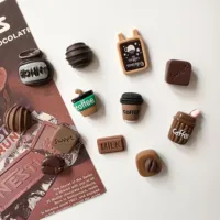 12Pcs Mini Coffee Creative Refrigerator Stickers Message Board Fixed Magnet Home Decor