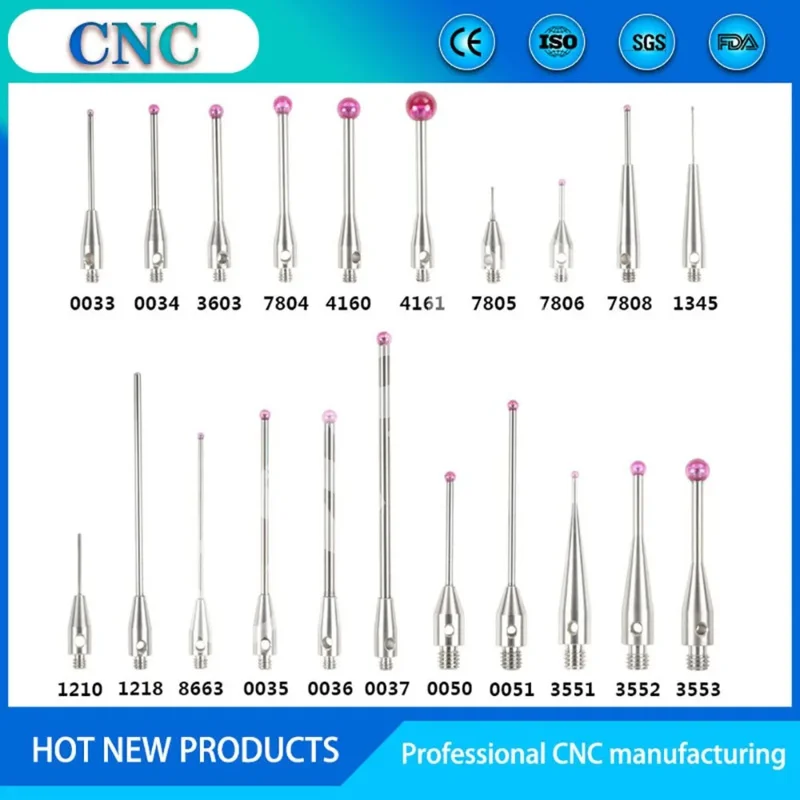 -coordinate machine tool cnc accessories probe three-dimensional ruby needle stylus