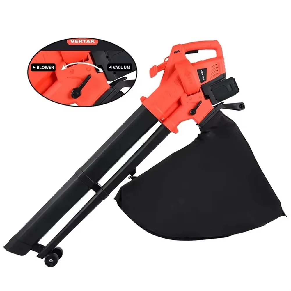 VERTAK 20V Cordless Leaf Blower 3-in-1 Garden Air Vacuum, Portable Rechargeable DIY Blower for Yard Cleanup