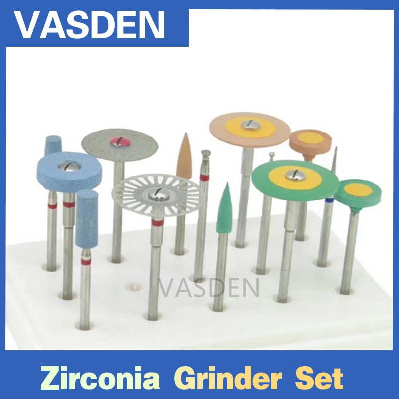 

One Set Dental Polisher Ceramic Zirconia Block Grinder Bur Grinding Head Stone Polishing Burs Tool