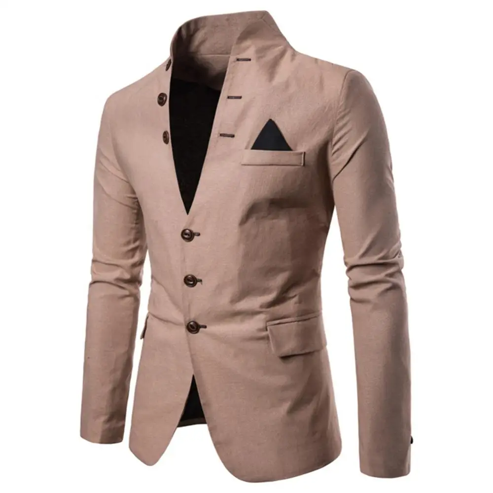 

Men Slim Fits Social Blazer Summer Autumn Fashion Solid Wedding Dress Jacket Men Casual Business Male Suit Jacket Blazer Gentle