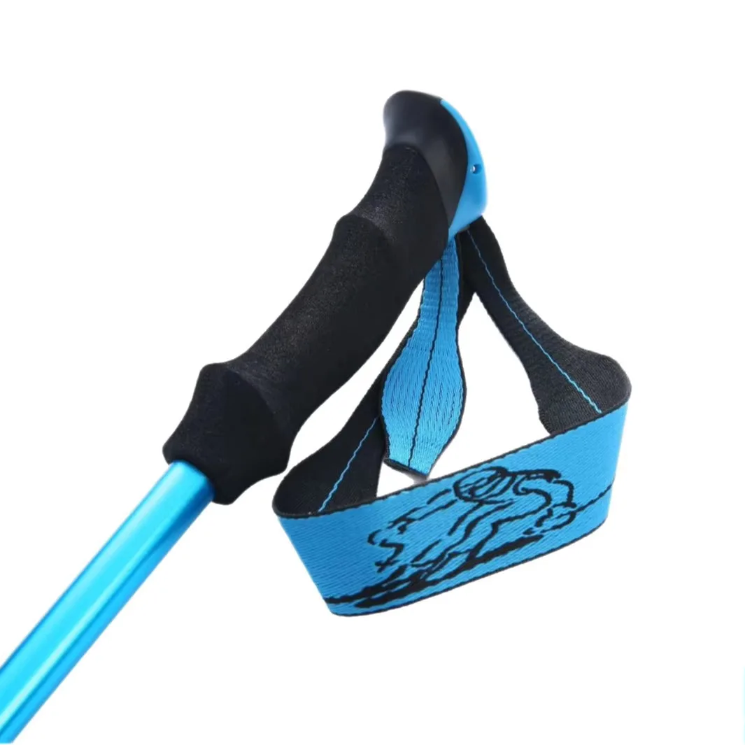 Double-board Telescopic Adjustable Multifunctional Aluminum Alloy Walking Stick Cork Grip Ski Poles