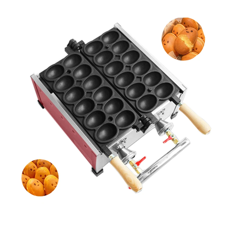 

Commercial 12 Holes Egg Shaped Waffle Makers Smile Egg Waffle Making Machine Egg Cake Machine Non-Stick