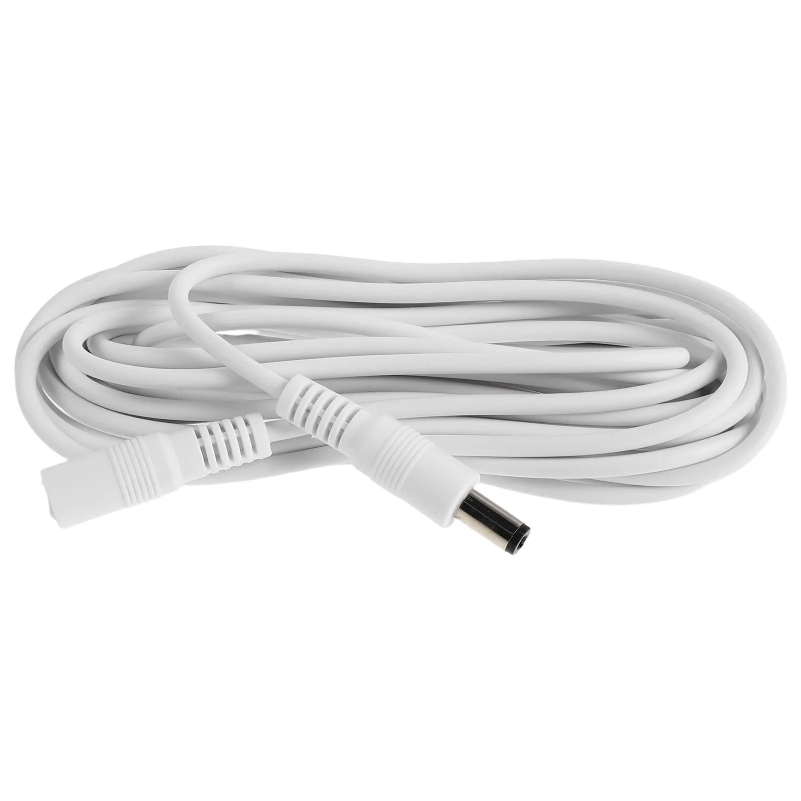 Dc Power Extension Cable 16.4ft White Cctv Power Cord Extension Stable Current for Security Camera Router LED Strip Monitor