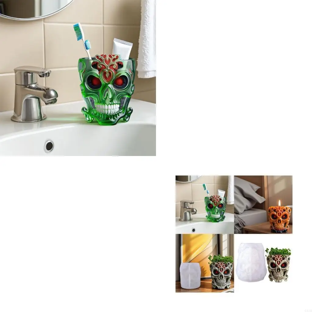 

Multipurpose Skull Silicone Mold for Crafting Planters Jewelry Making