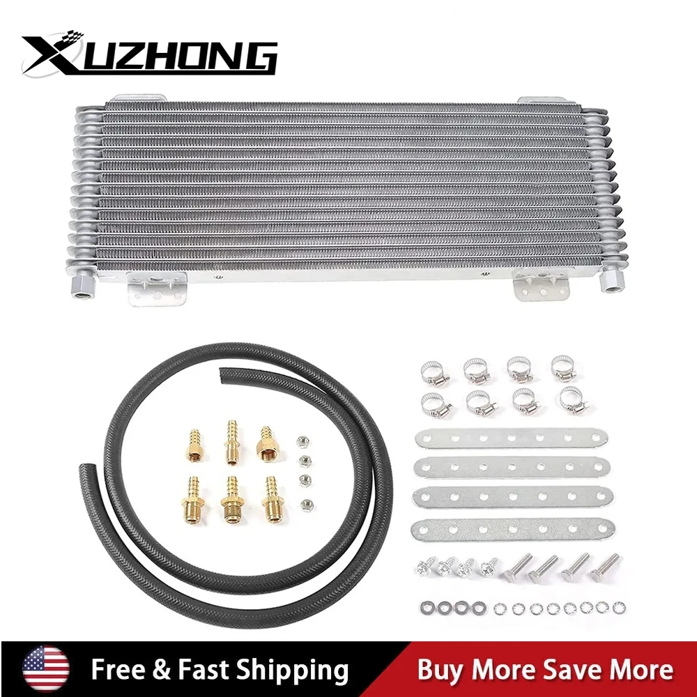 

LPD47391 Heavy Duty Transmission with Mounting Hardware Performance Oil Cooler Low Pressure Drop Transmission Oil Cooler