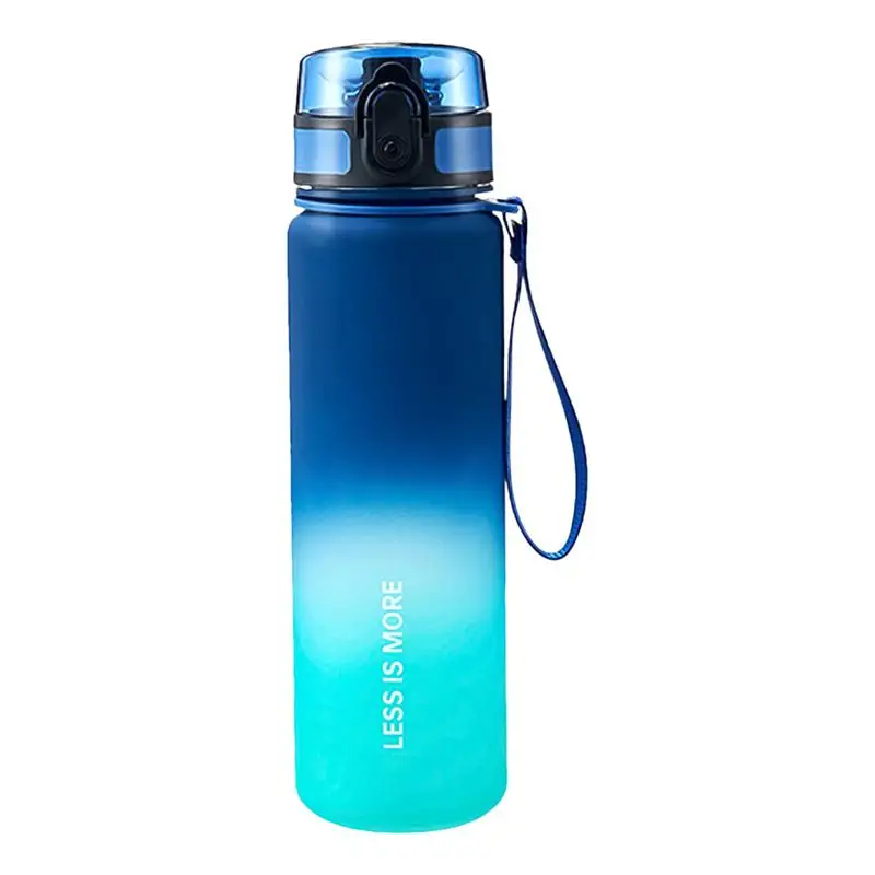 

Fitness Water Bottle Gradient Blue Daily Water Intake Water Bottle Leakproof Free Drinking Gym Bottles 1000ml For Sports Nsure