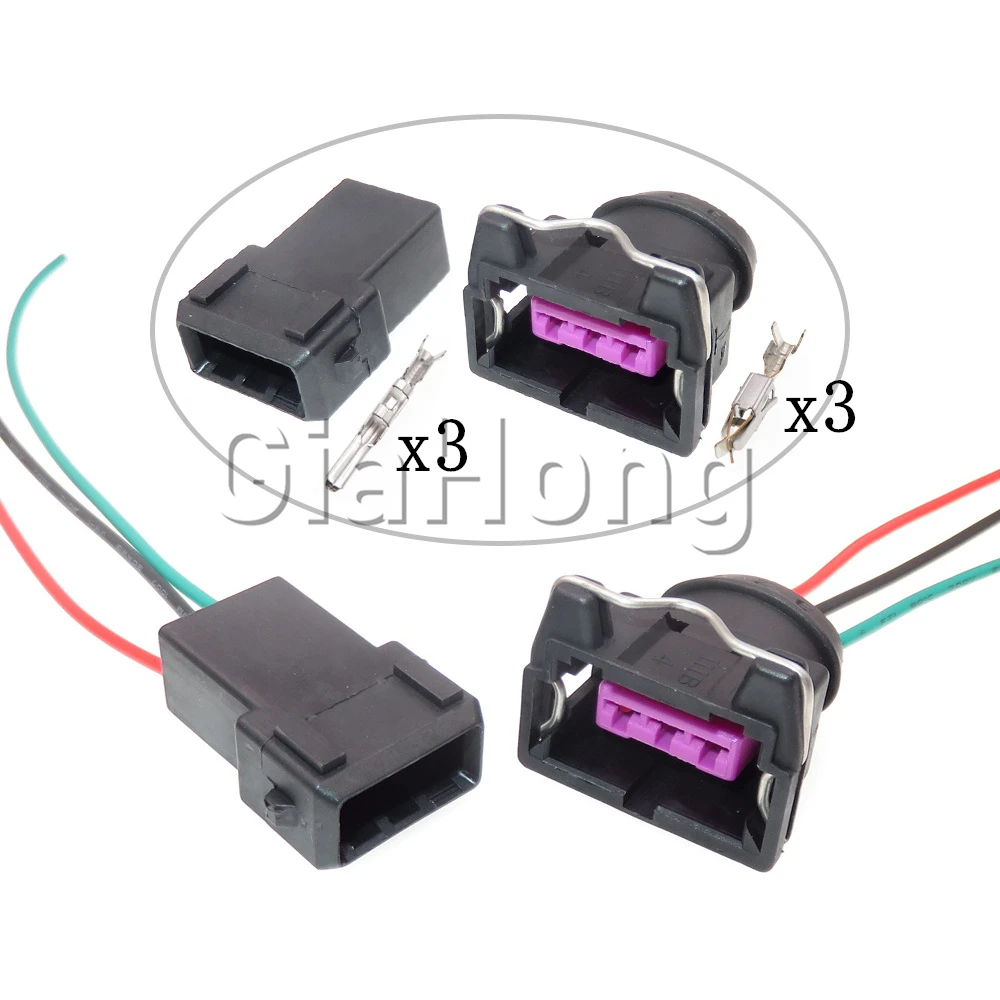 1 Set 3 Ways 443906233 443906247 AC Assembly Automobile Stepper Motor/Idle Motors Electric Wiring Unsealed Socket with Terminal