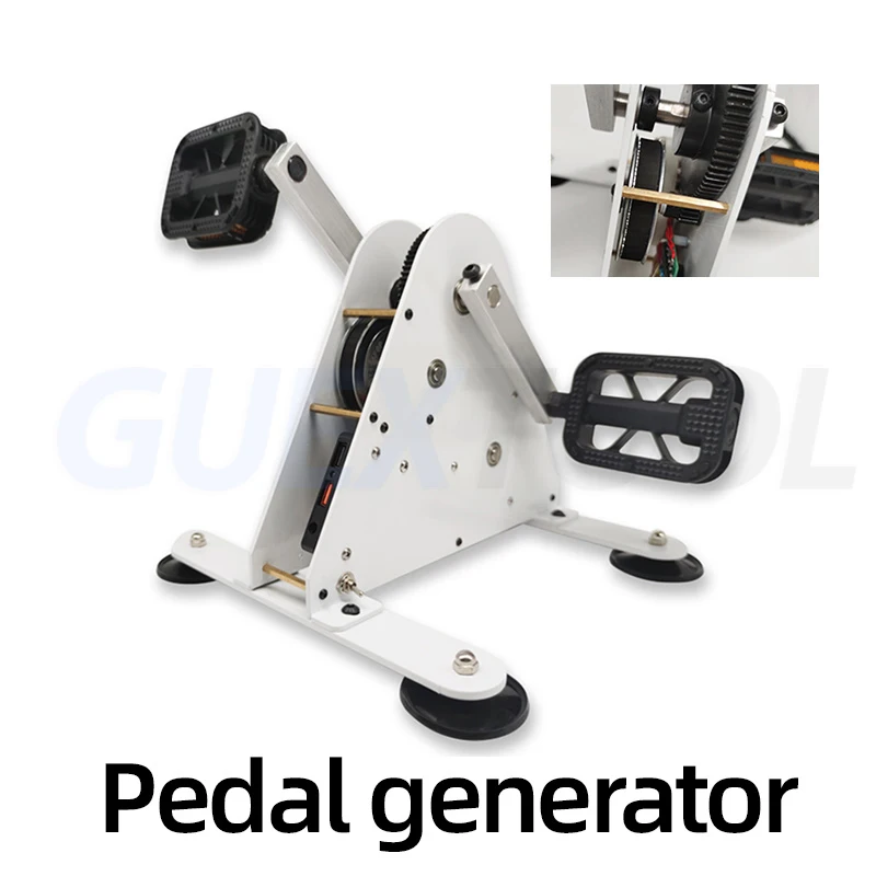 100W Foot-Operated Generator Portable Power Generator Hand Generator Rehabilitation Training Device Spinning Bike Fitness Geare