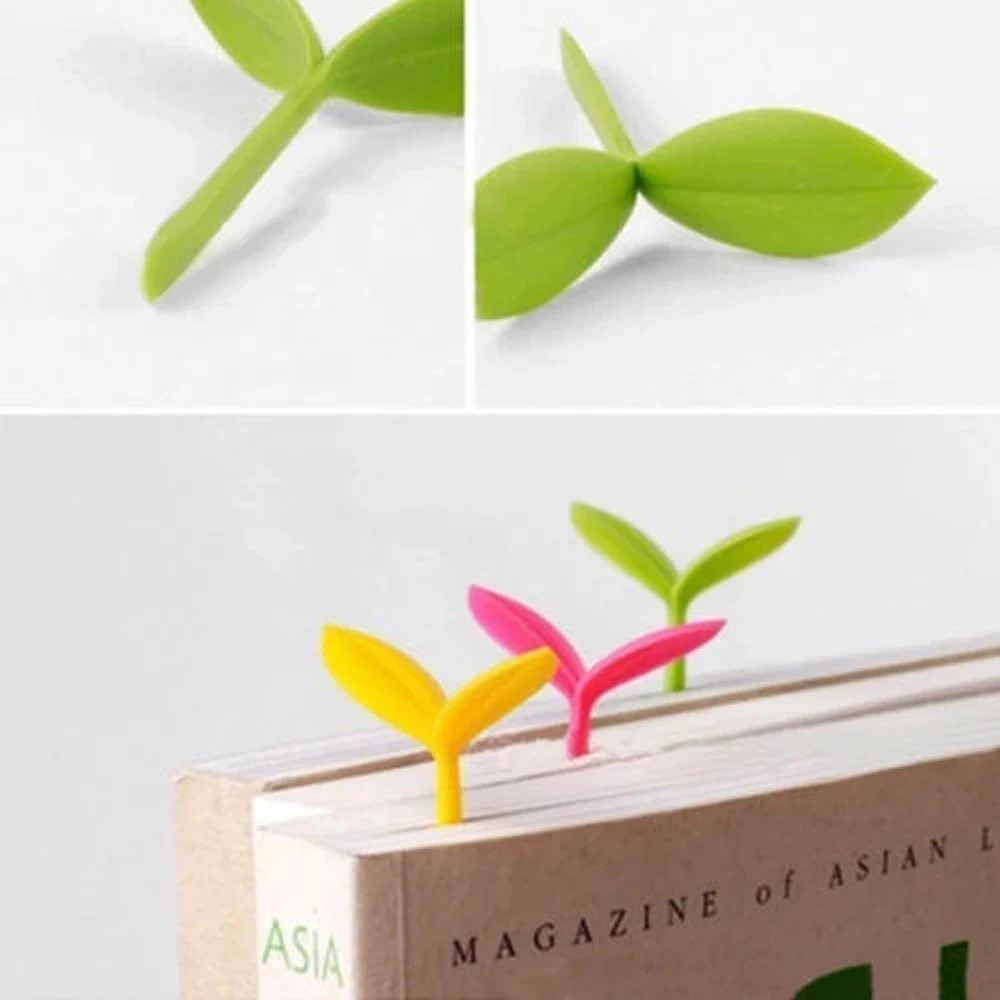 Office Creative Silicone Green Bookmarks Reading Sprout Bookmark Grass Buds Bookmark Little Leaves Bookmark Little Grass Bud