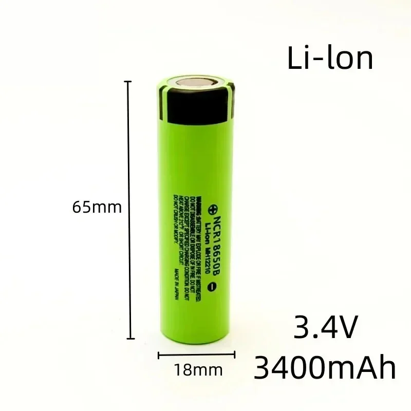 PURFIELD NCR18650B 3400mAh 3.7V 34B 18650 Rechargeable Lithium Battery For Flashlight Camera Toy Car Screwdriver Cells batteries