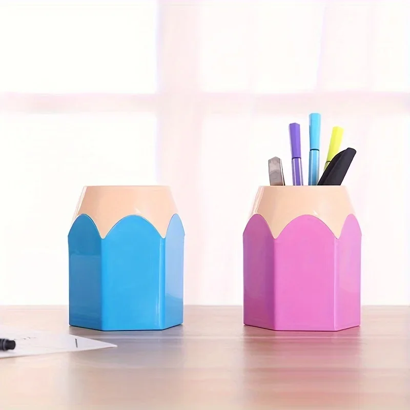 1pc pen holder - stylish desktop storage container for home office - organizing