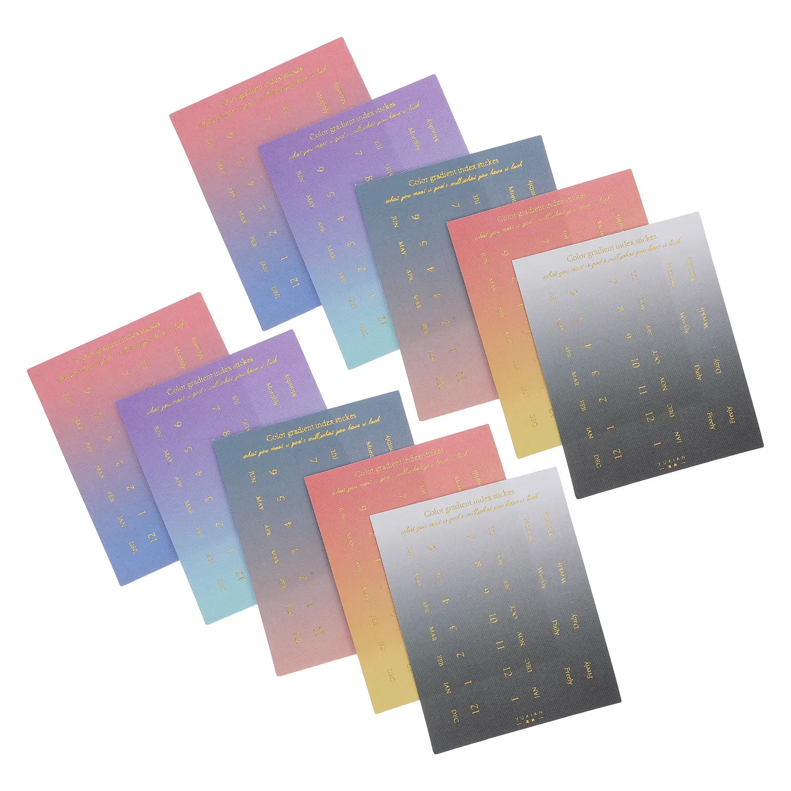 

10 Sheets Month Page Markers for Planner Vibrant Adhesive Monthly Sticker Tabs Calendar Appointment Labels Journaling Diary