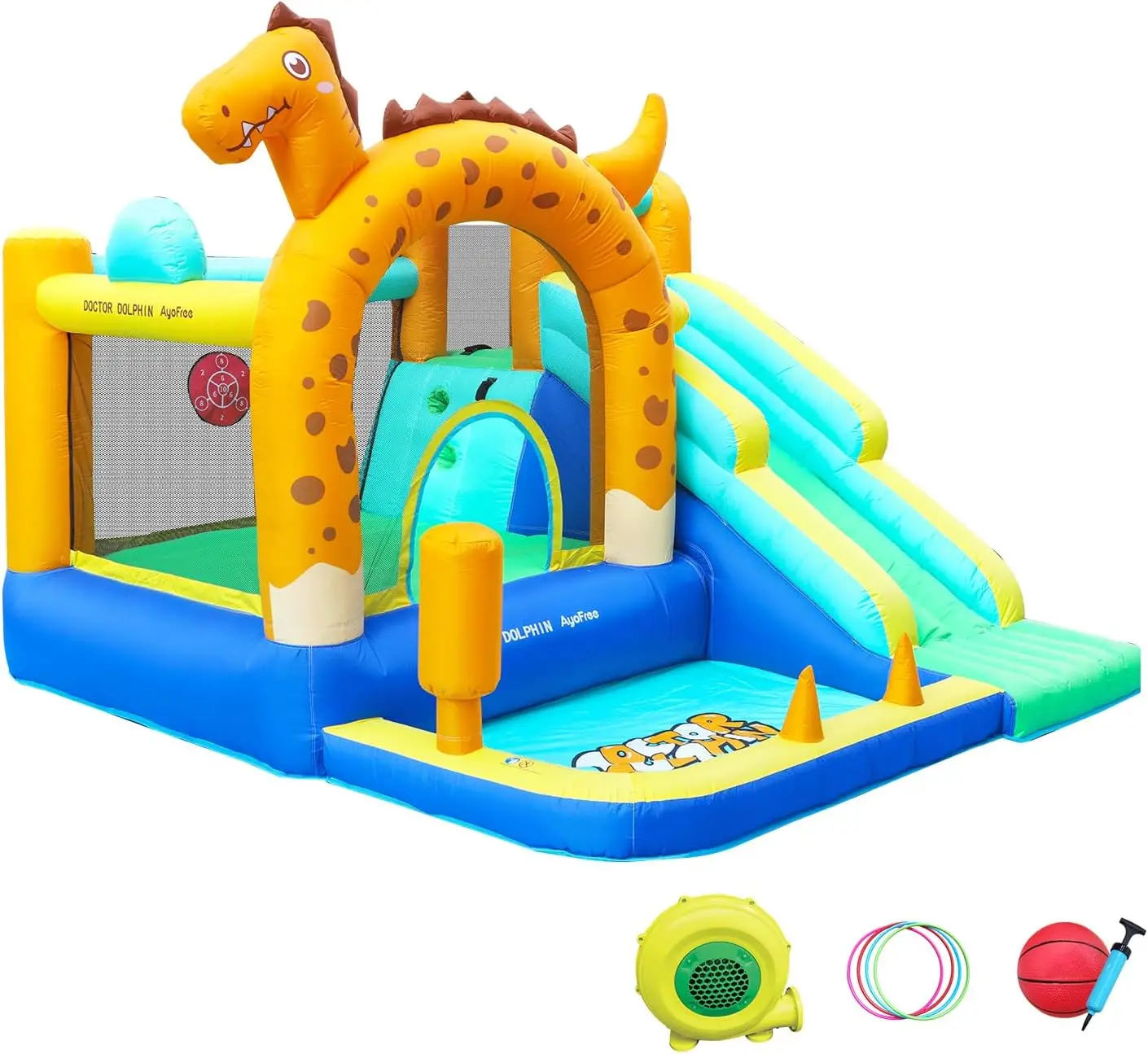 Bounce House Slide Castelo inflável saltando castelo com túneis bola pit para crianças de 3 a 8 anos de idade