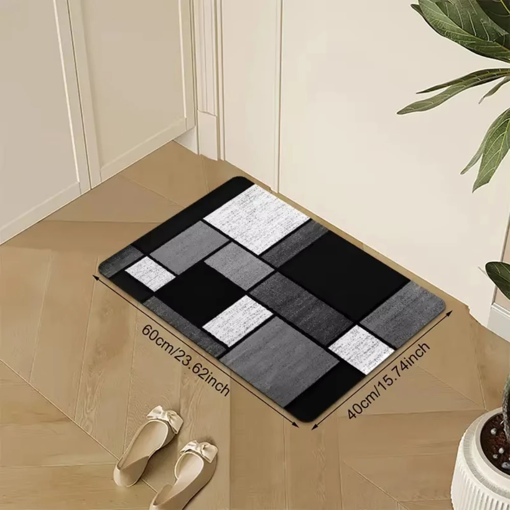 Moderner geometrischer Küchenteppich, bequeme Bodenmatten für Flur und Schlafzimmer, rutschfeste Eingangstürmatten, Heimdekoration, Türmatte