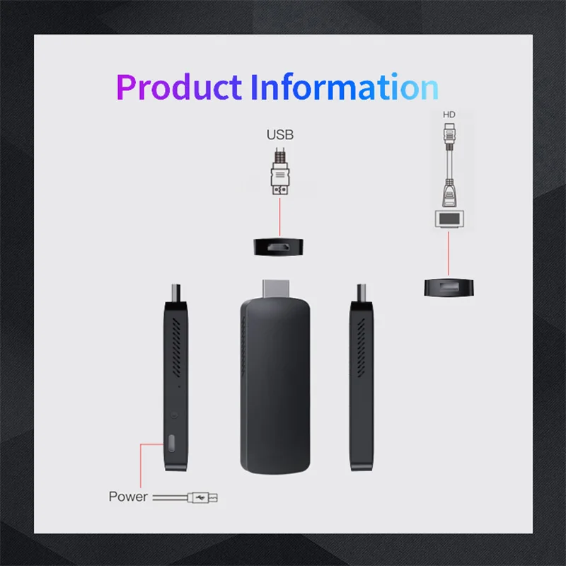 Velec Smart TV Stick 4K Android 10 Streaming Dual-Band 2.4G/5G WiFi For Netflix YouTube Google Assistant Portable Media Player