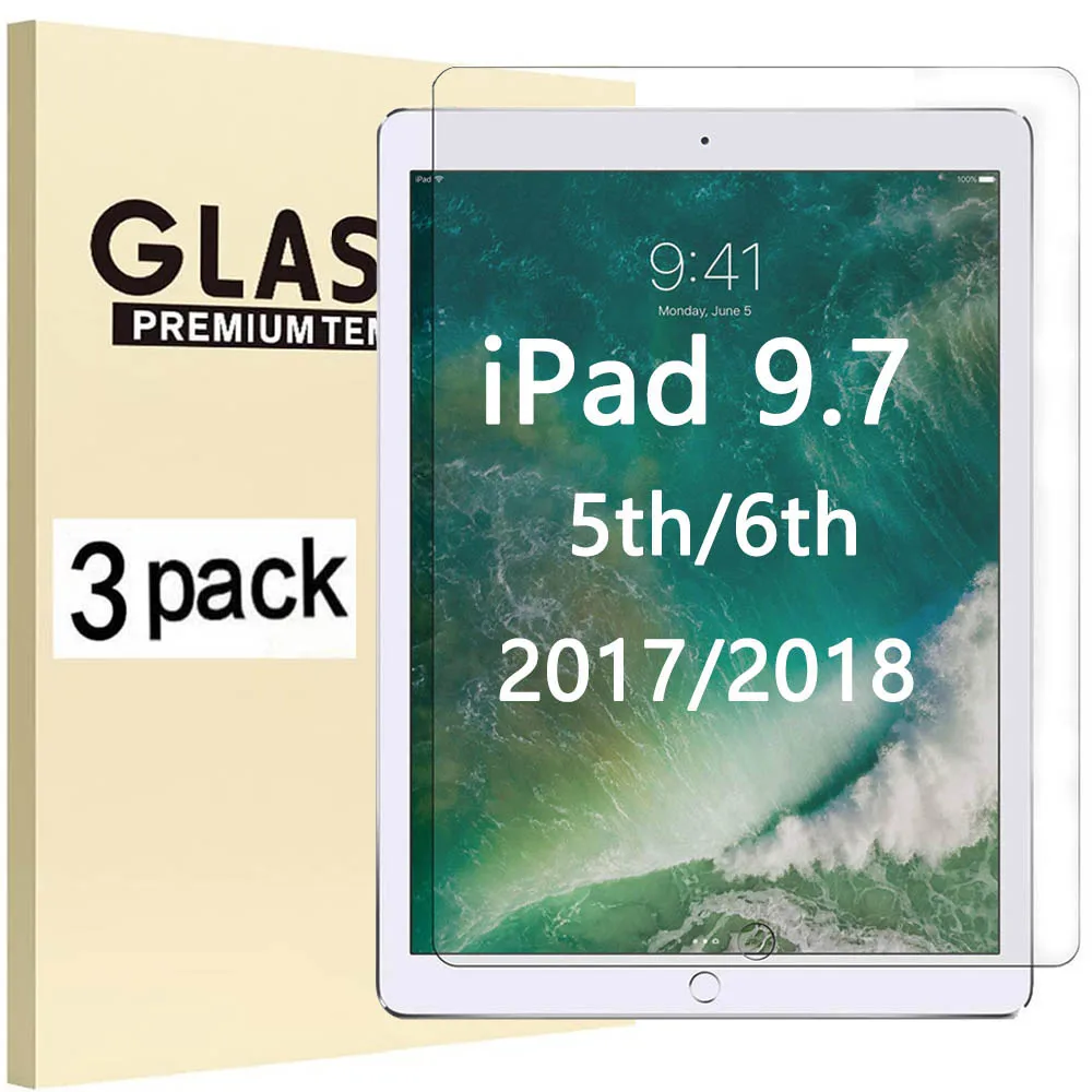 Tempered Glass For Apple iPad 9.7 2017 2018 5th 6th Generation Anti- Scratch Screen Protector Tablet Film