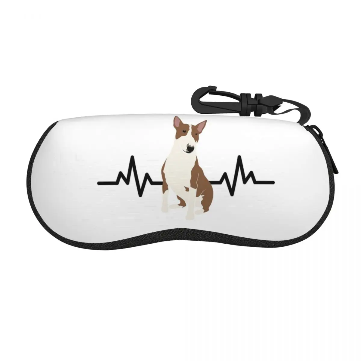 

Staffordshire Bull Terrier Dog Heartbeat Shell Glasses Case Protector Sunglasses Box Women Men Soft Eyeglasses Bag Pouch