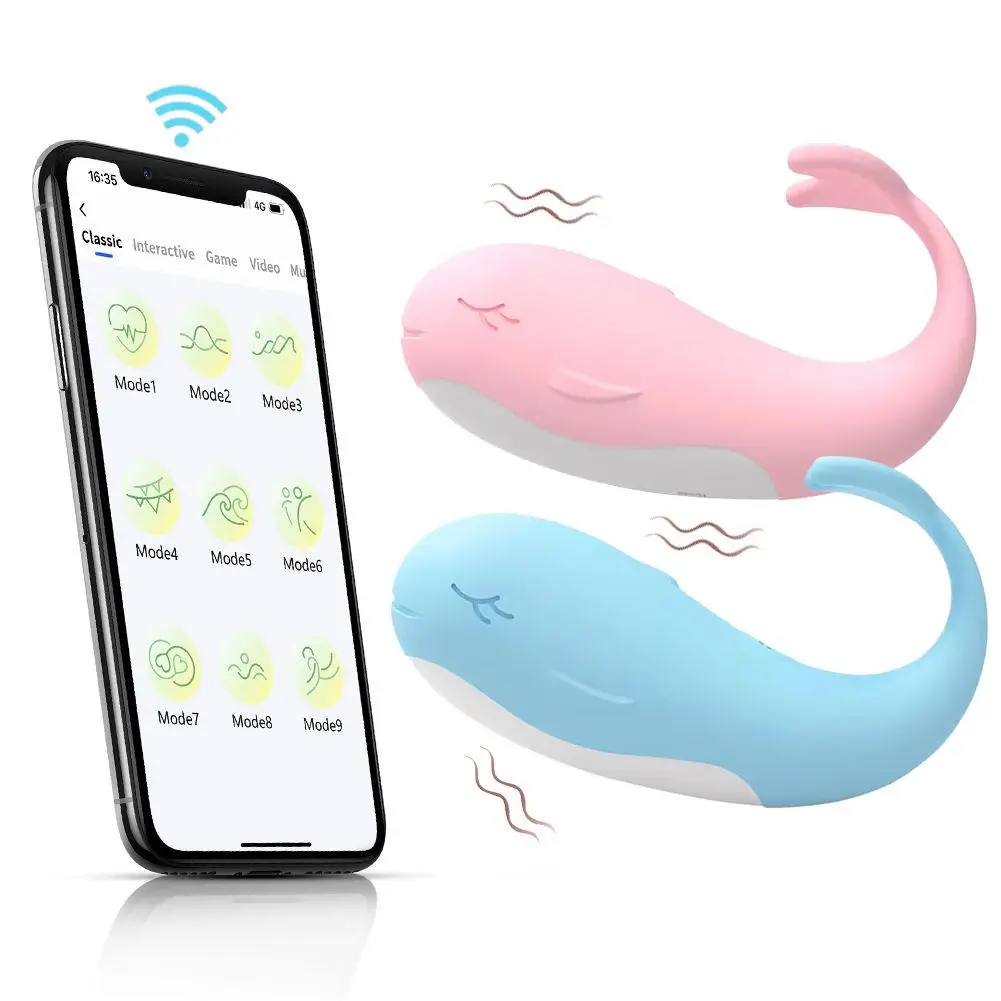 الحوت اللاسلكي القفز البيض لطيف يمزح الاستمناء كاذبة القضيب التحكم عن بعد G-بقعة تحفيز هزاز للنساء الجنس لعب