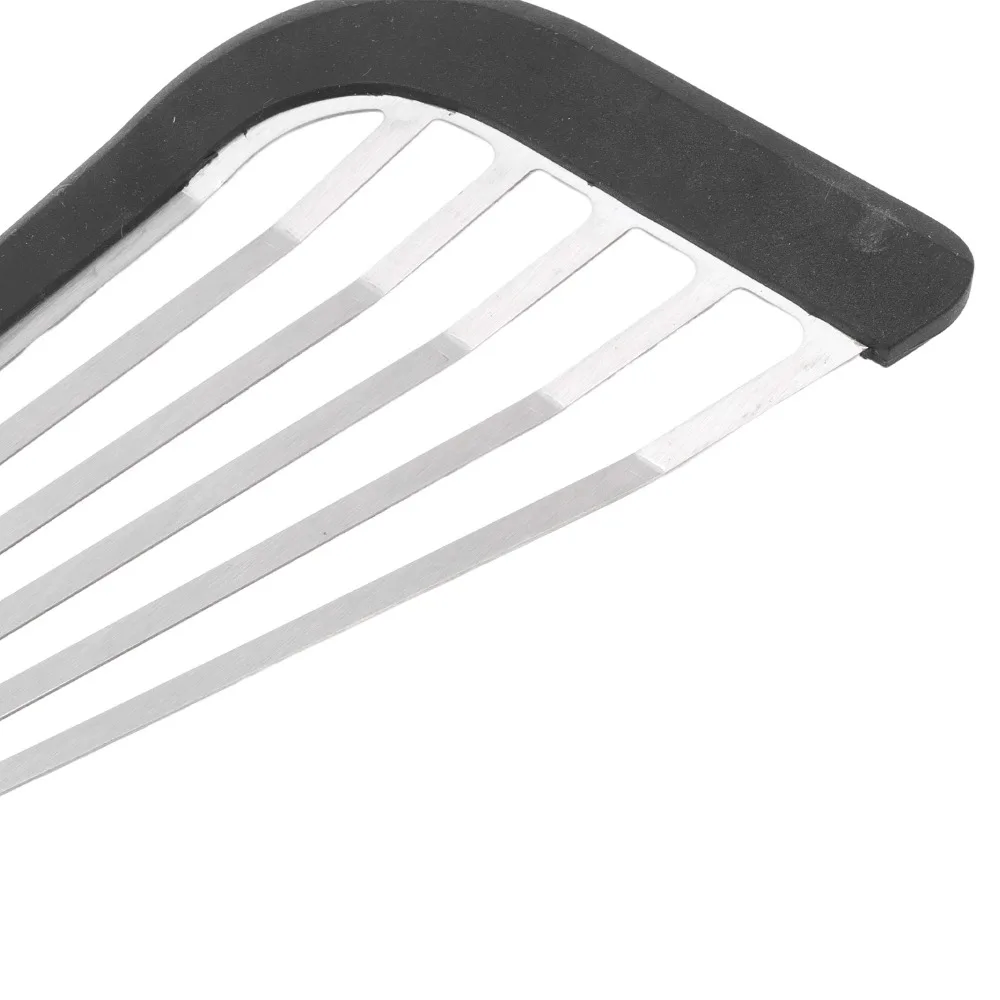 Stainless Steel Silicone Fish Spatula Slot Design Heat Resistant Handle Slotted Spatula Inclined Edge Black Grey