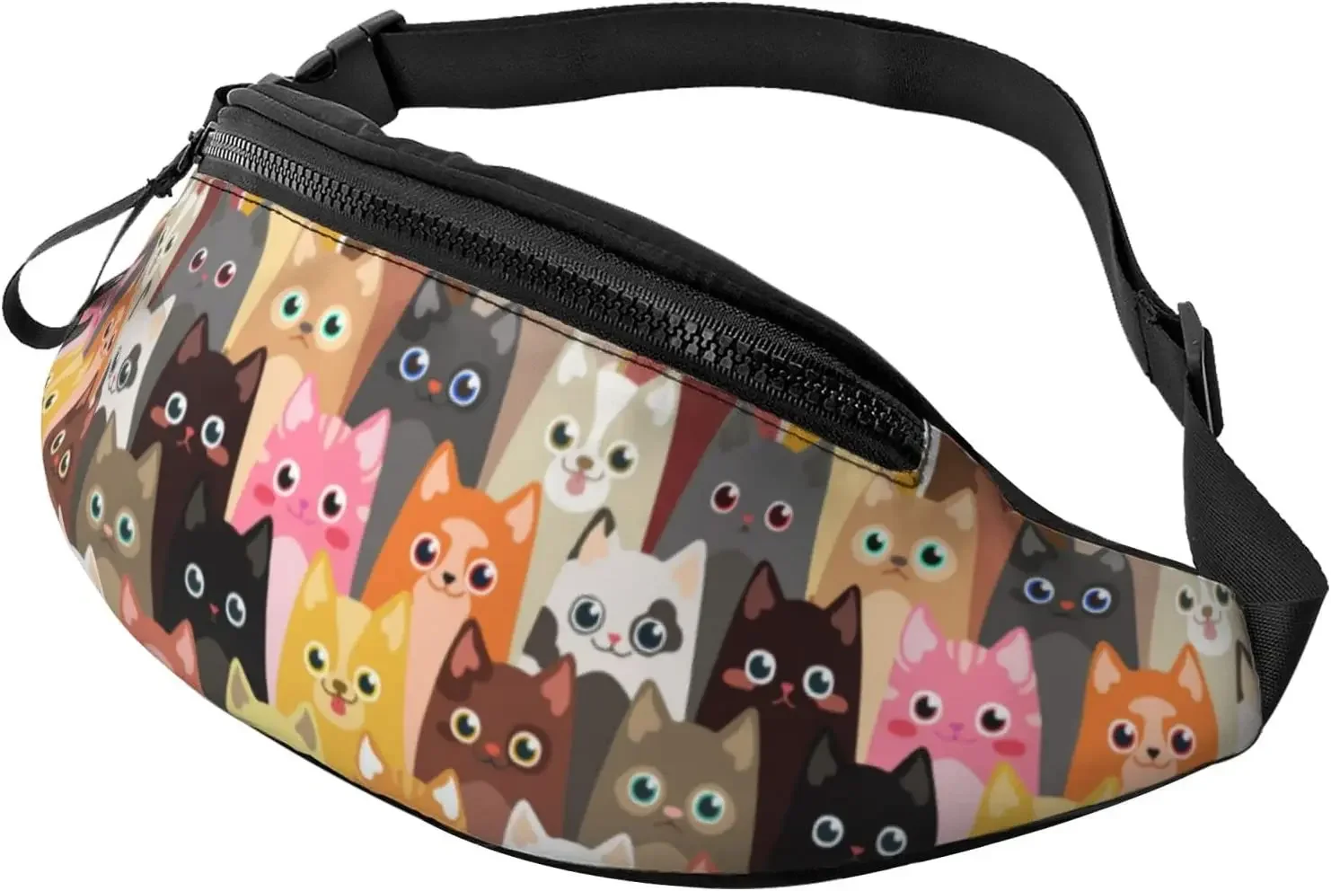 

Cute Cats Fanny Packs for Women Mens Adjustable Waist Bag Crossbody Travel Fanny Pack for Running Hiking Cycling