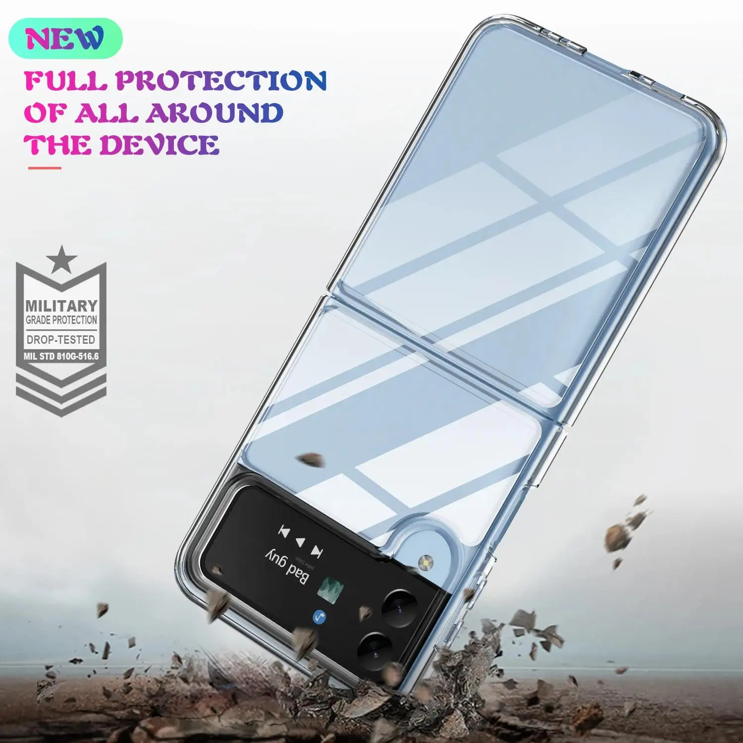 Clear Ultra Thin PC Case for Samsung Galaxy Z Flip 4 7 6 5 5G flip7 flip6 Flip4 Flip5 Flip2 Flip3 Flip 3 2 Anti-Knock Phone Bag image 2