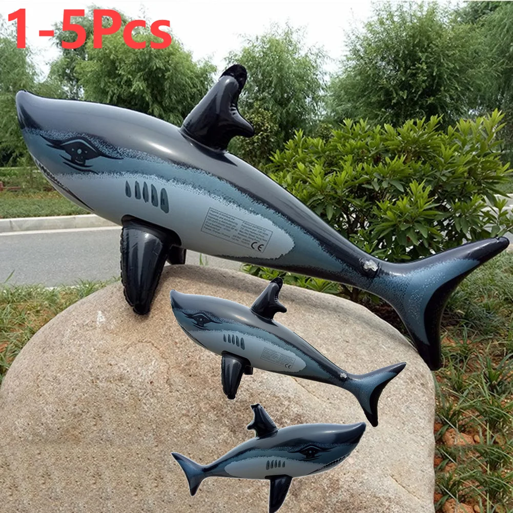 1-5PCS Schwimmenden Shark Wasser Schwimmen Pool Float Wal Fisch Tiere Spielzeug Kinder Erwachsene Aufblasbare Float Spielzeug Pool zubehör