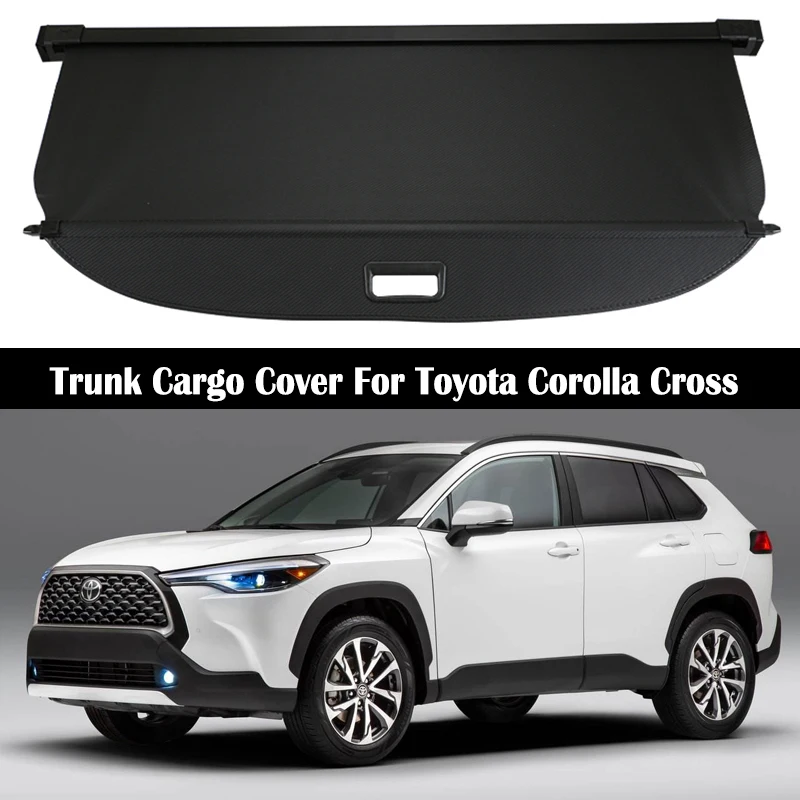 Trunk Cargo Cover For Toyota Corolla Cross 2020-2023 Security Shield Rear Luggage Curtain Partition Privacy Car Accessories