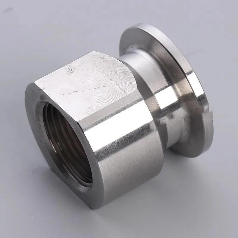 304 Stainless Steel Pipe Fittings Inner Wire Single Side Live Tube Direct Straight Through Header