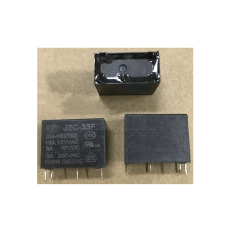 

Free shipping 10pcs/lot HF33F-24V-HSJZC-33F-024-HS3 5A250VAC 4PIN Relay