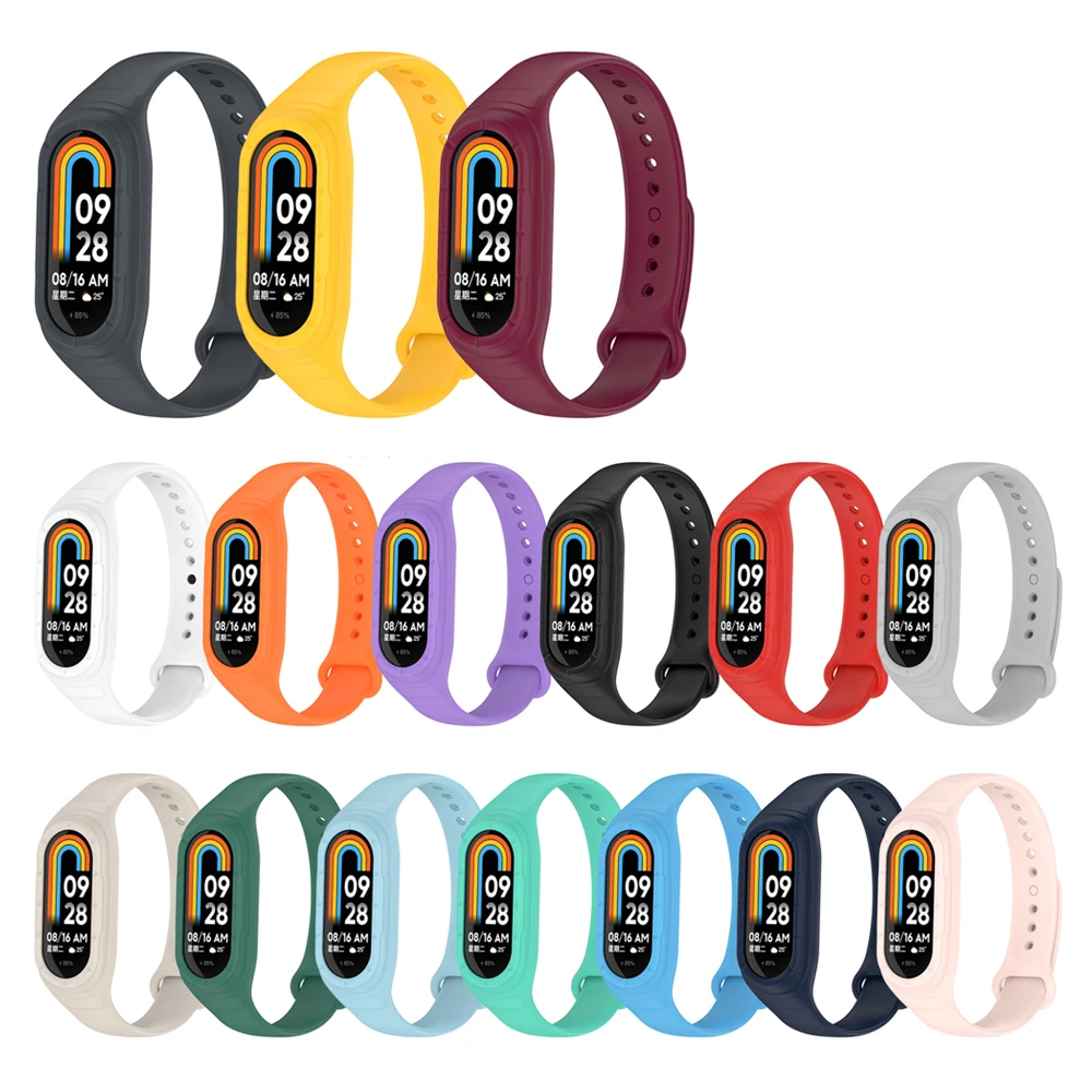 Ремешок для часов Xiaomi Mi Band 8, ремешок для спортивных часов, мягкий корпус из ТПЭ для браслета Mi Band 8