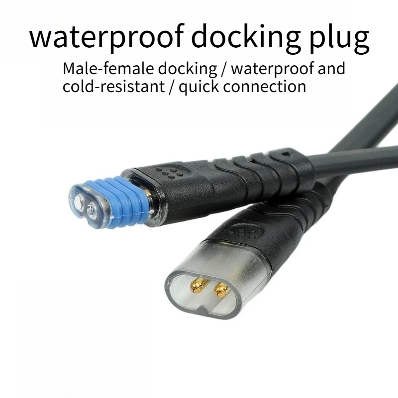 2-Core Waterproof Male Female Connector IP67 LED Power Quick Connect Plug