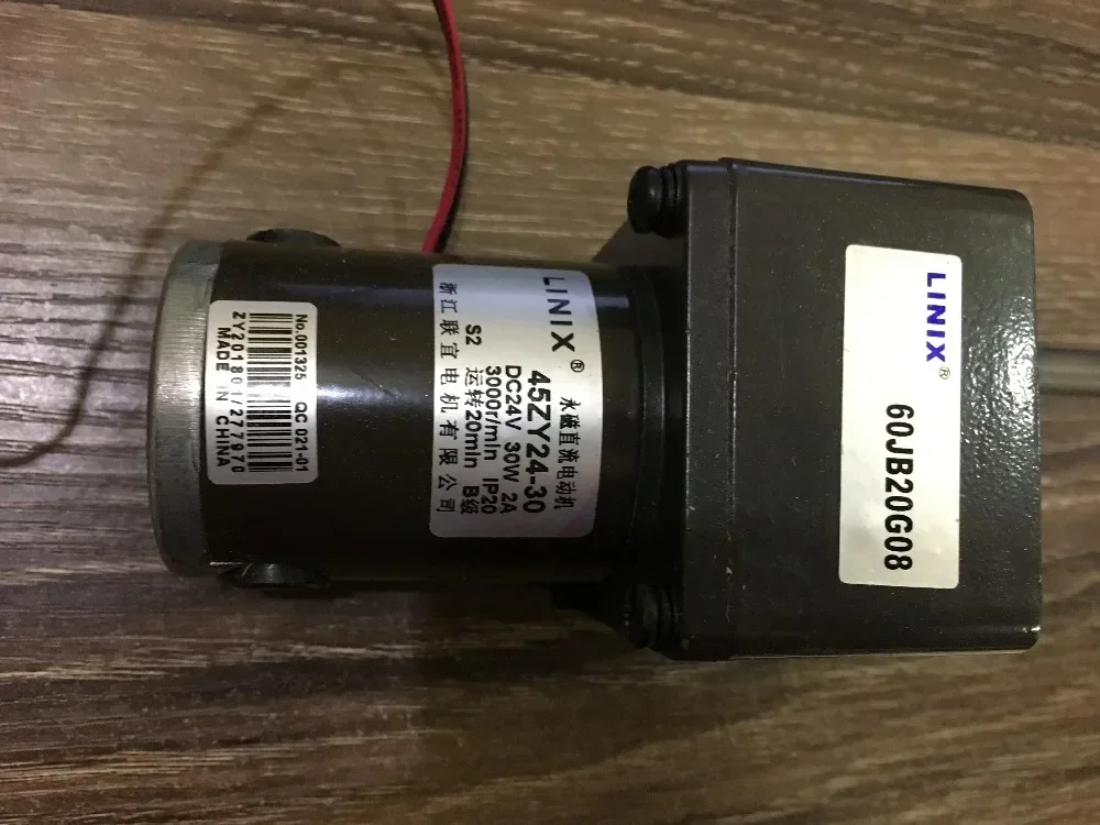 3000 RMP 24V Deceleration DC Motor LINIX motor to motor 45ZY24-30 / 60JB20G DC gearmotors