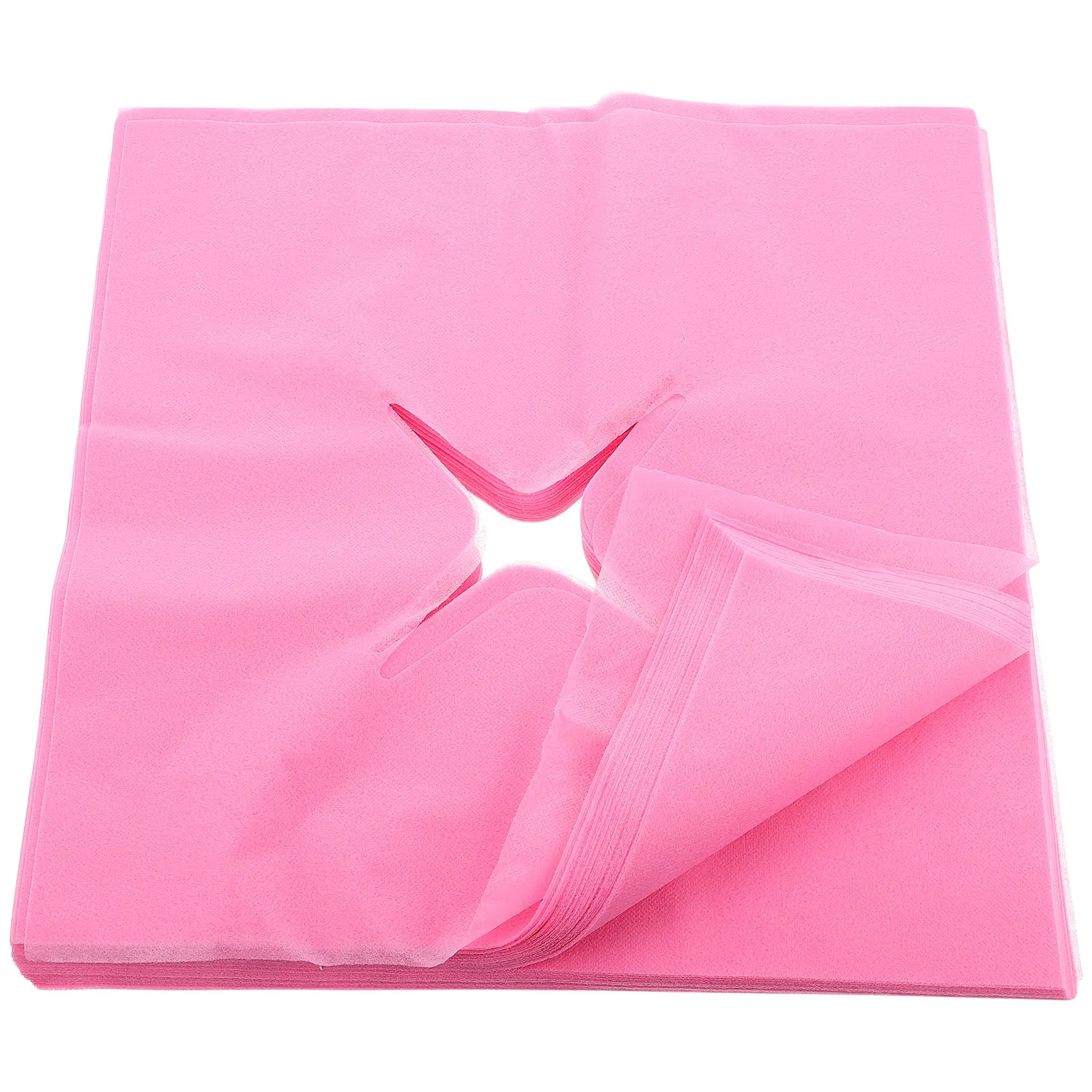 

100 Pcs Disposable Face Hole Pillow Mats Massage Cushion Covers Massaging Pads Compression Travel Spa Beauty Tools Non Woven
