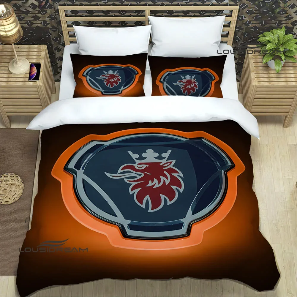 3D S-Scania logo Printed Bedding Sets exquisite supplies set duvet cover bed comforter set bedding set luxury birthday gift