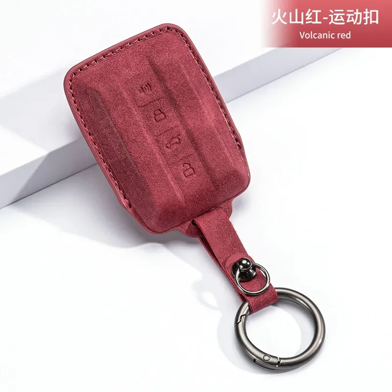 Leather Car Smart Key Case Cover Shell Fob For Great Wall GWM WEY Tank 300 500 Tank300 Tank500 Car Key Protection Shell Holder