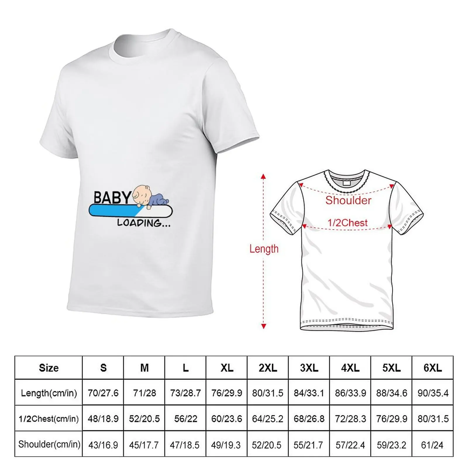 Baby loading... baby boy on the way T-Shirt essential t shirt cotton t shirts man 100% mens graphic t shirts T-shirt