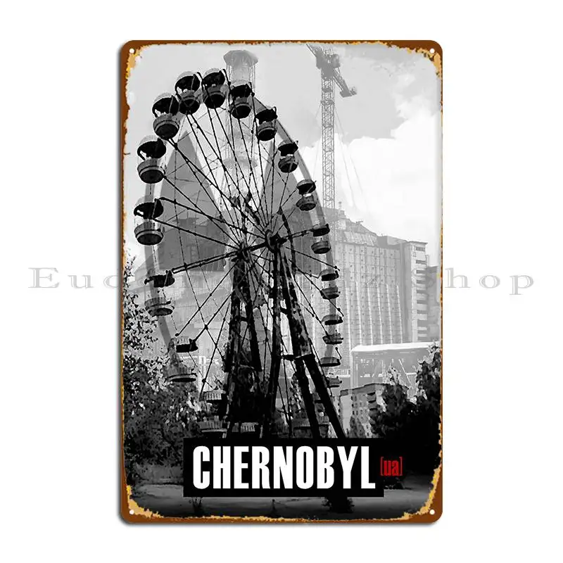 Металлический плакат с тенями прошлого черпана и припиата, украшение для гаража, дизайн кинотеатра, создание стен, Декор, жестяной плакат