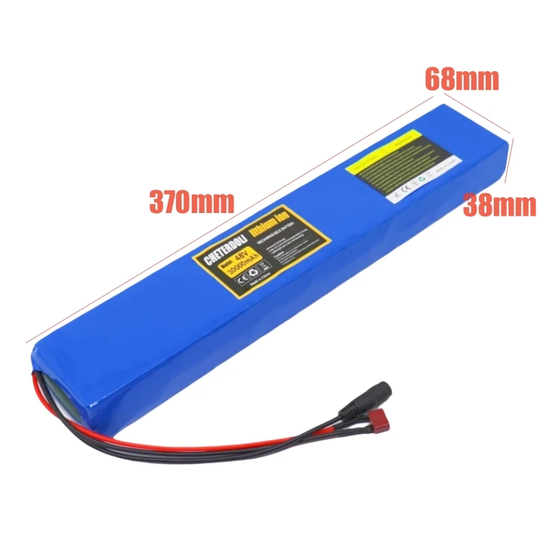 ALEVIY 48V 14Ah 13S3P suitable for 500W-7500W electric commuting tool battery, DC-T plug 18650 rechargeable lithium battery pack