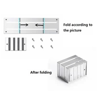 Practical for WPL D12 1/10 RC Truck Car Upgrades Parts Metal Battery Box Battery Case Decoration Accessories